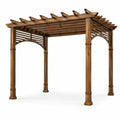 Holz Pergola Quadratisch Braun 3x3 m